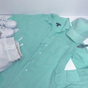 J Crew Linen/cotton button down shirt